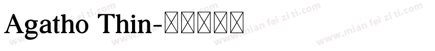 Agatho Thin字体转换
